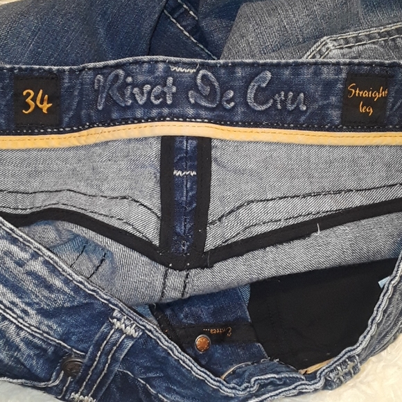 "Rivet De Cru Jeans". Men's Size: W34x34L - Picture 7 of 9